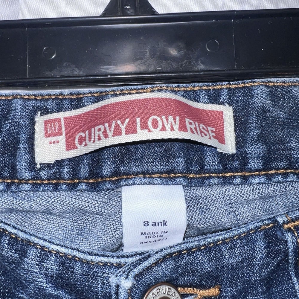 Gap Jeans Womens Size 8 Ank Blue Curvy Low Rise Dark Wash Bootcut